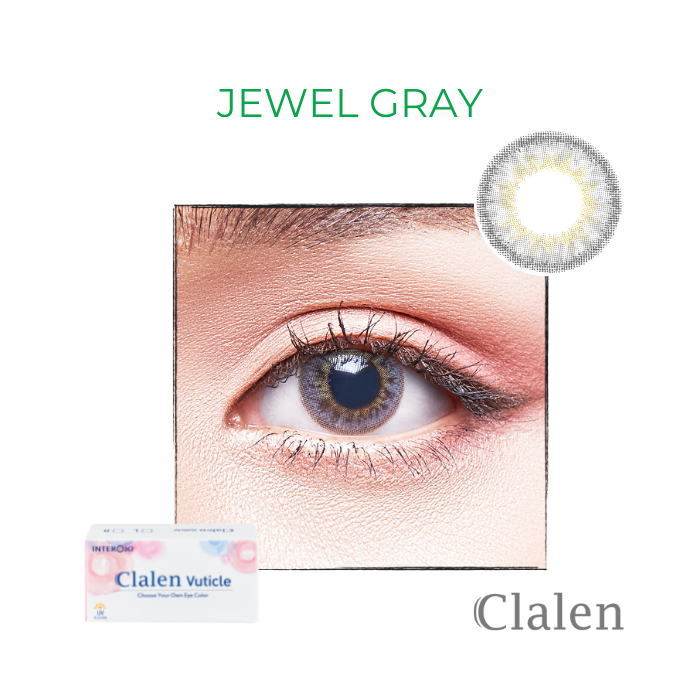 Kính áp tròng màu Khói Xám nhạt Jewel Gray 3T (giá 1 cặp)