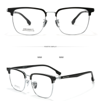 Gọng kính Titan 51010 nửa viền trendy mới