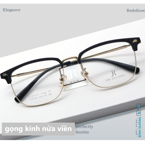 Gọng kính nửa viền Titan T35480 xu hướng mới