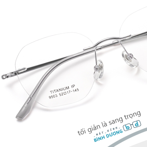 Kính không viền WKL 9505 tổng tài của Mắt Kính Bình Dương