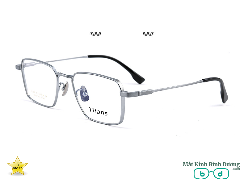 Gọng kính titan vuông 2055 tối giản tinh tế