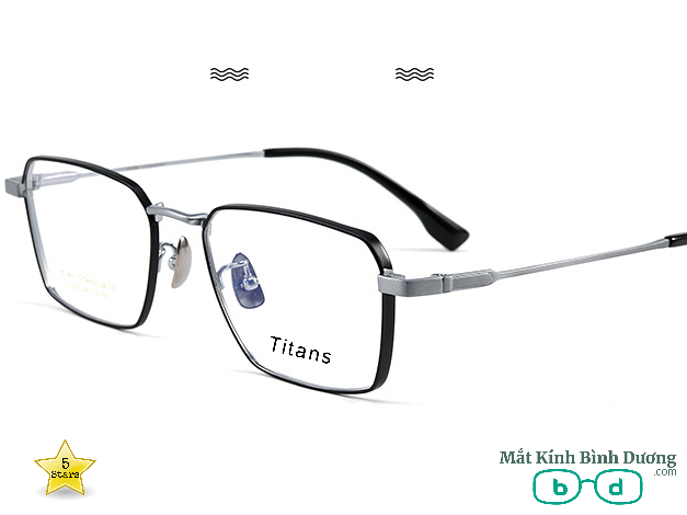 Gọng kính titan vuông 2055 tối giản tinh tế
