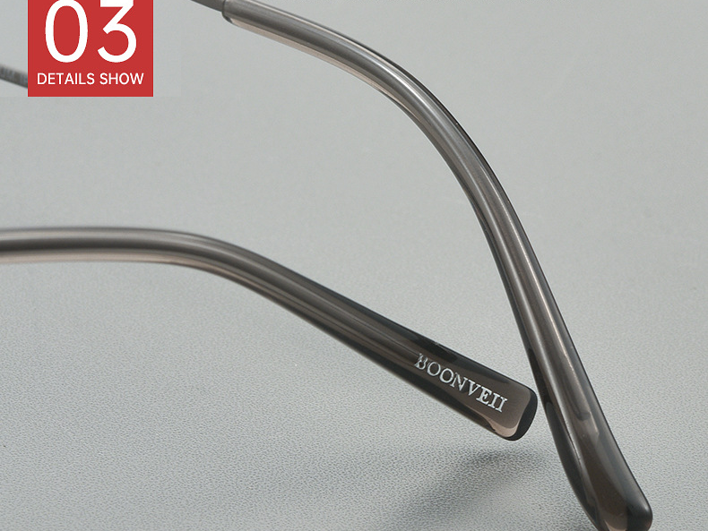 Gọng Titanium IP BV81003 đa giác mảnh nhẹ