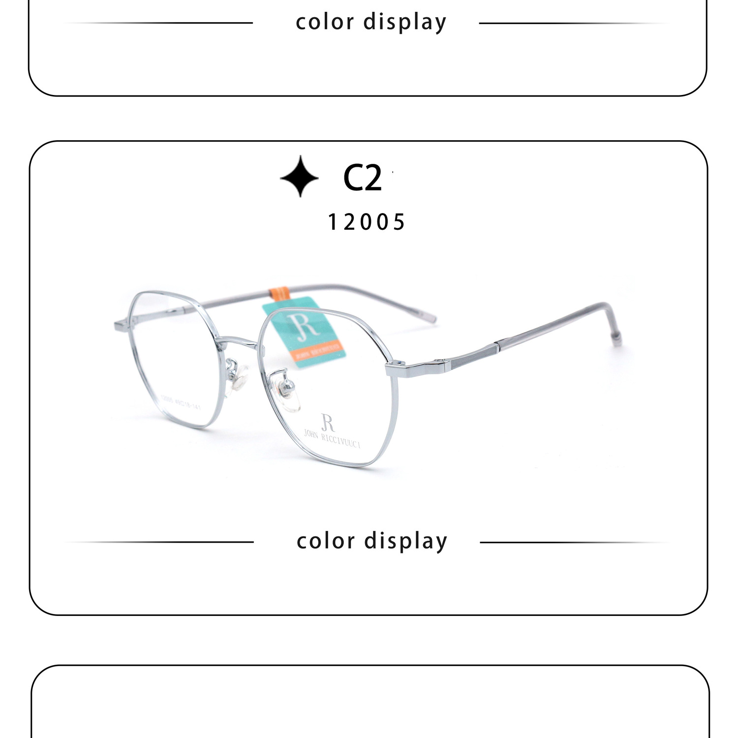 Gọng kính đa giác vuông 12005 Mắt Kính Bình Dương
