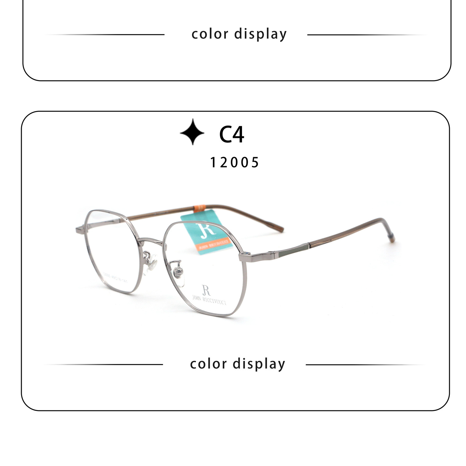 Gọng kính đa giác vuông 12005 Mắt Kính Bình Dương