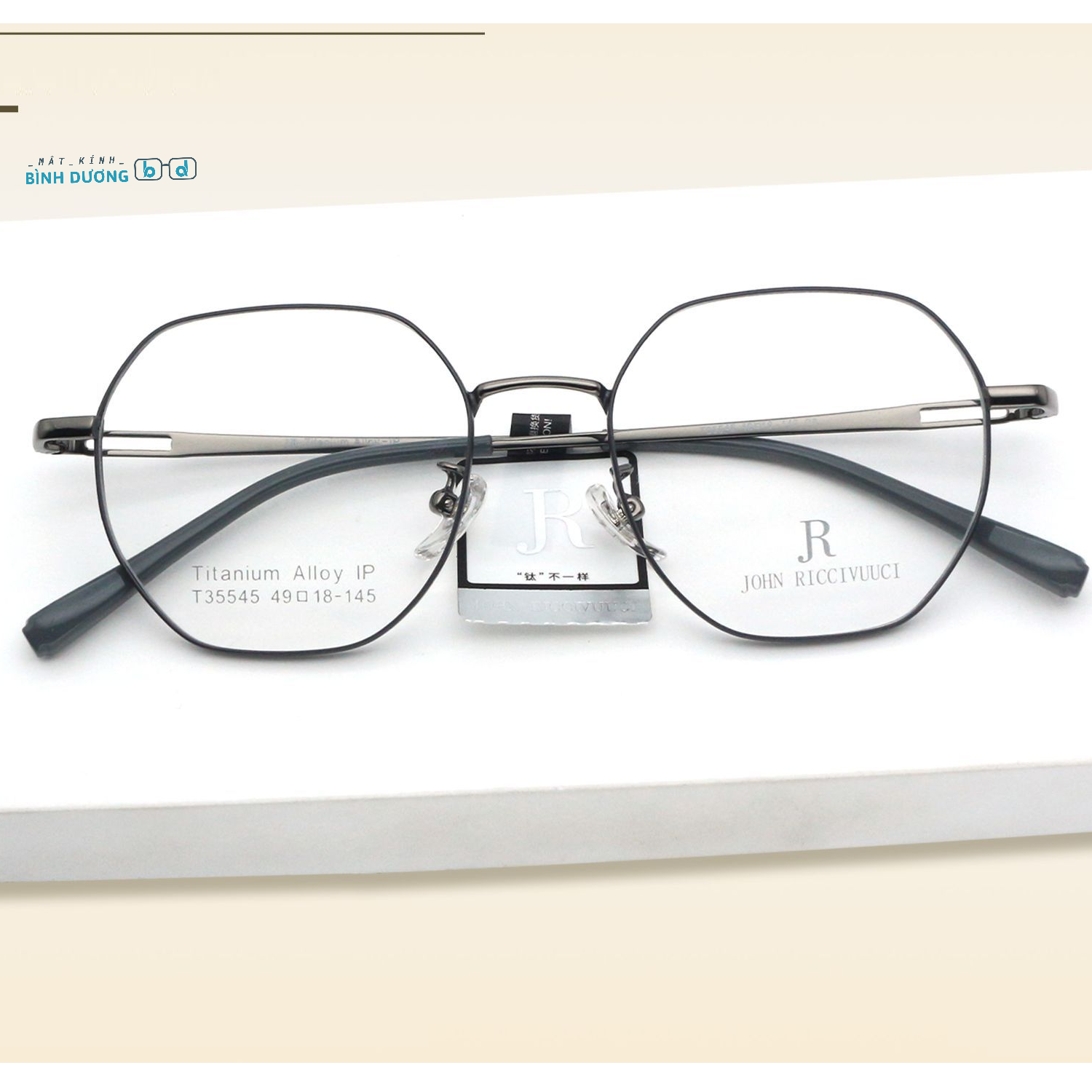 Gọng kính đa giác vuông 35545 Mắt Kính Bình Dương