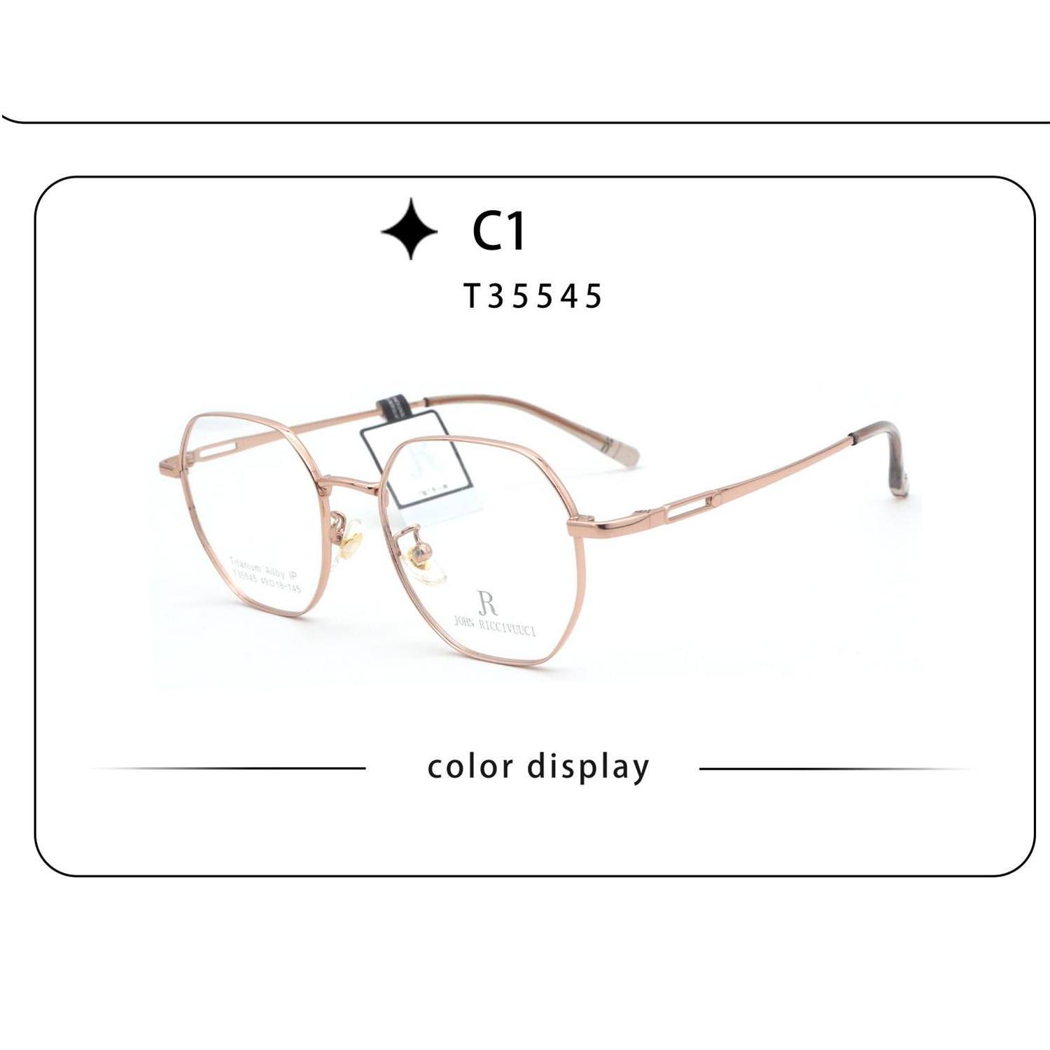 Gọng kính đa giác vuông 35545 Mắt Kính Bình Dương