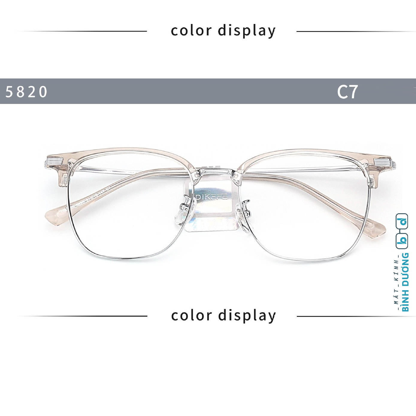Kính nửa viền DIKFFE 5820 Mắt Kính Bình Dương