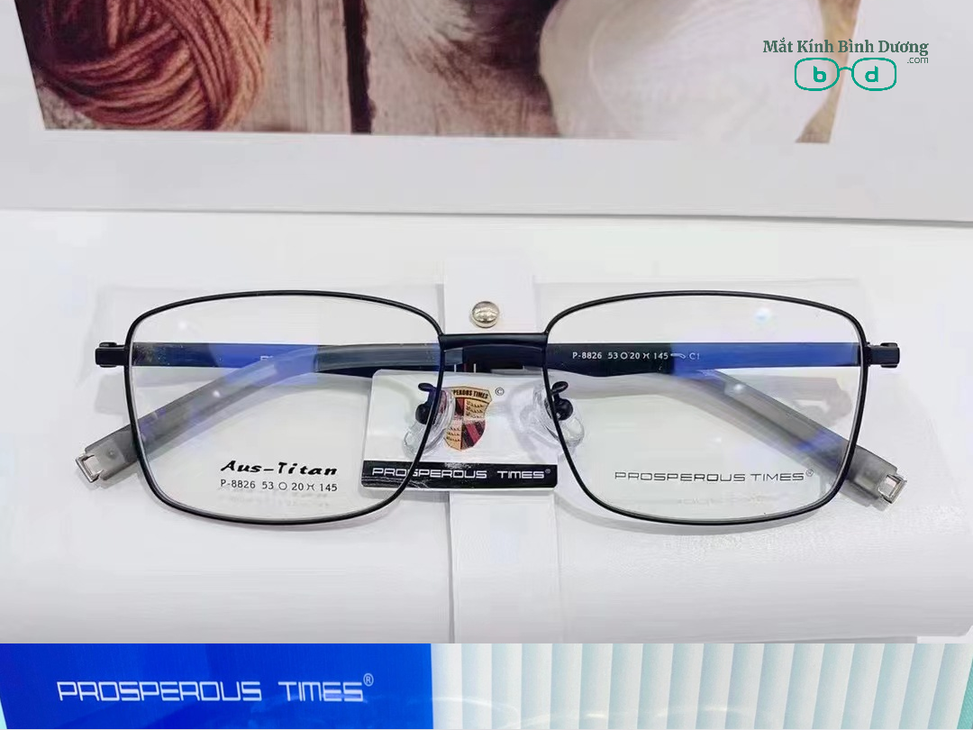 Gọng kính hợp kim càng dẻo 8826 vuông mới