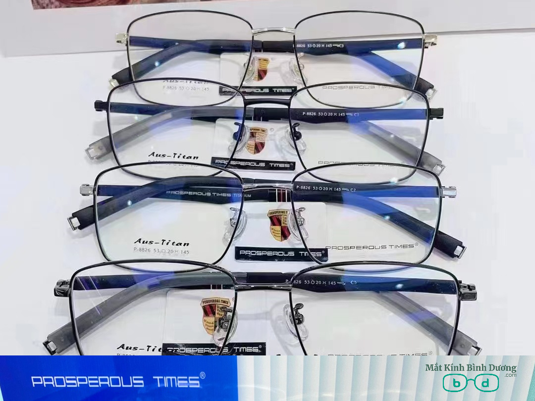 Gọng kính hợp kim càng dẻo 8826 vuông mới