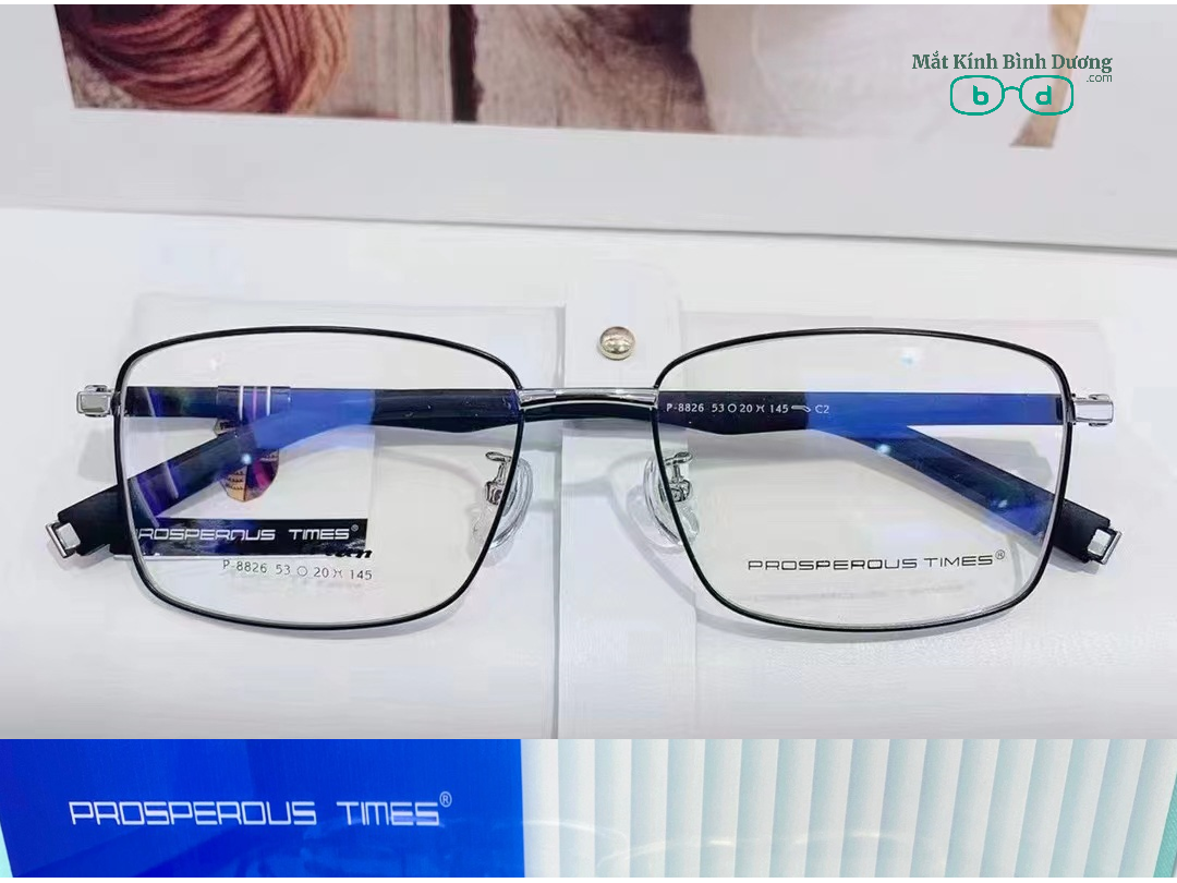 Gọng kính hợp kim càng dẻo 8826 vuông mới