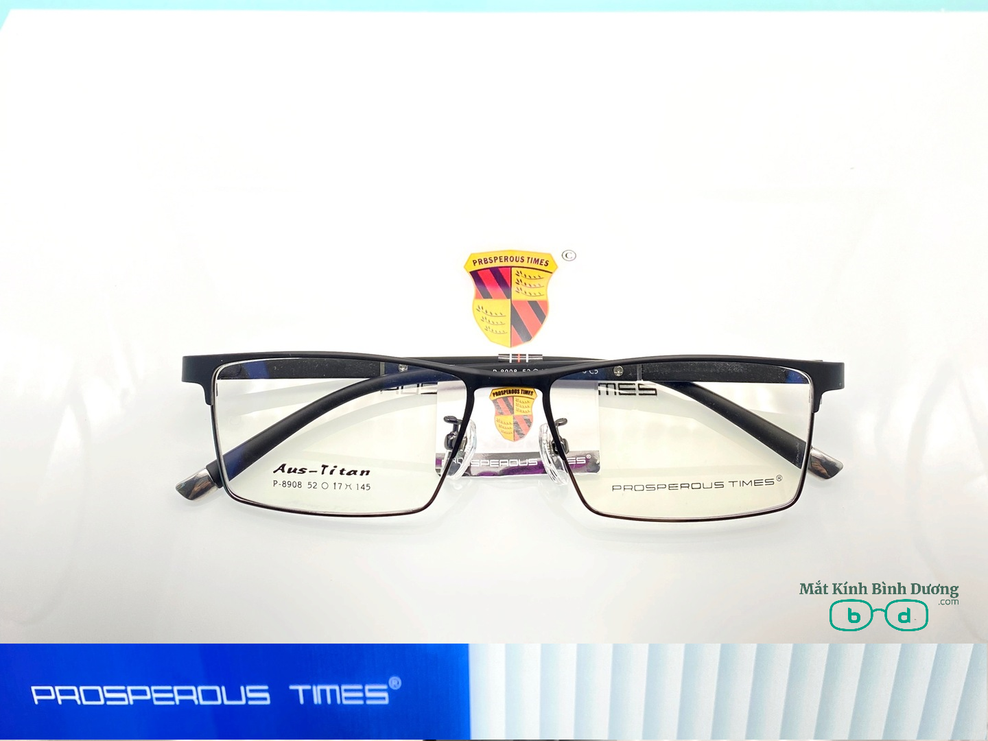 Gọng kính kim loại 8908 dáng vuông càng dẻo