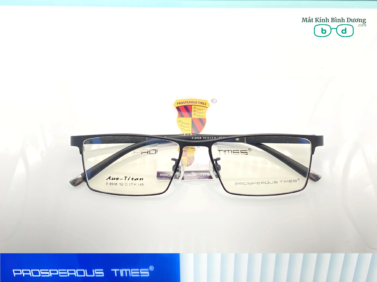 Gọng kính kim loại 8908 dáng vuông càng dẻo