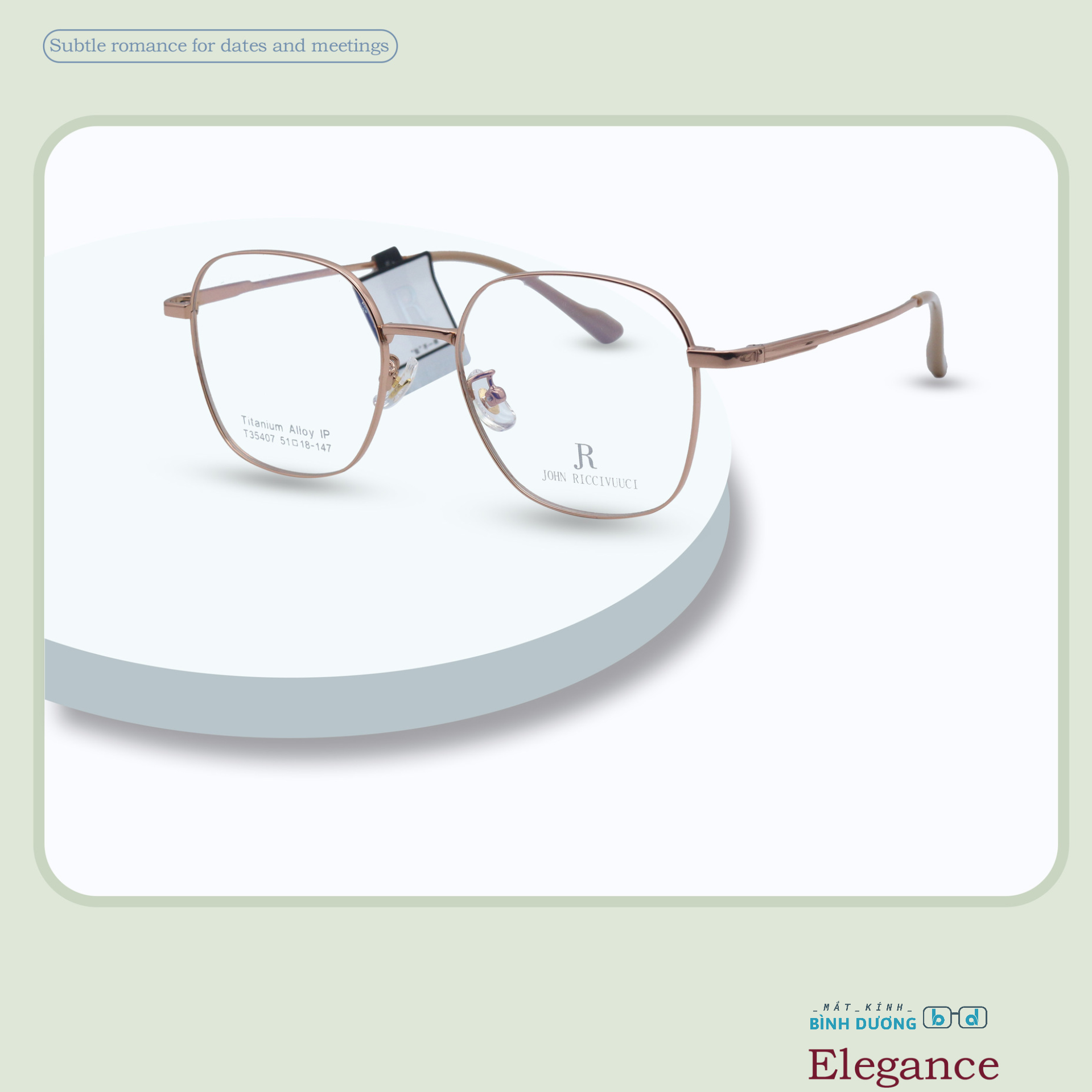 Gọng Kính Kim Loại Lớn JR35407