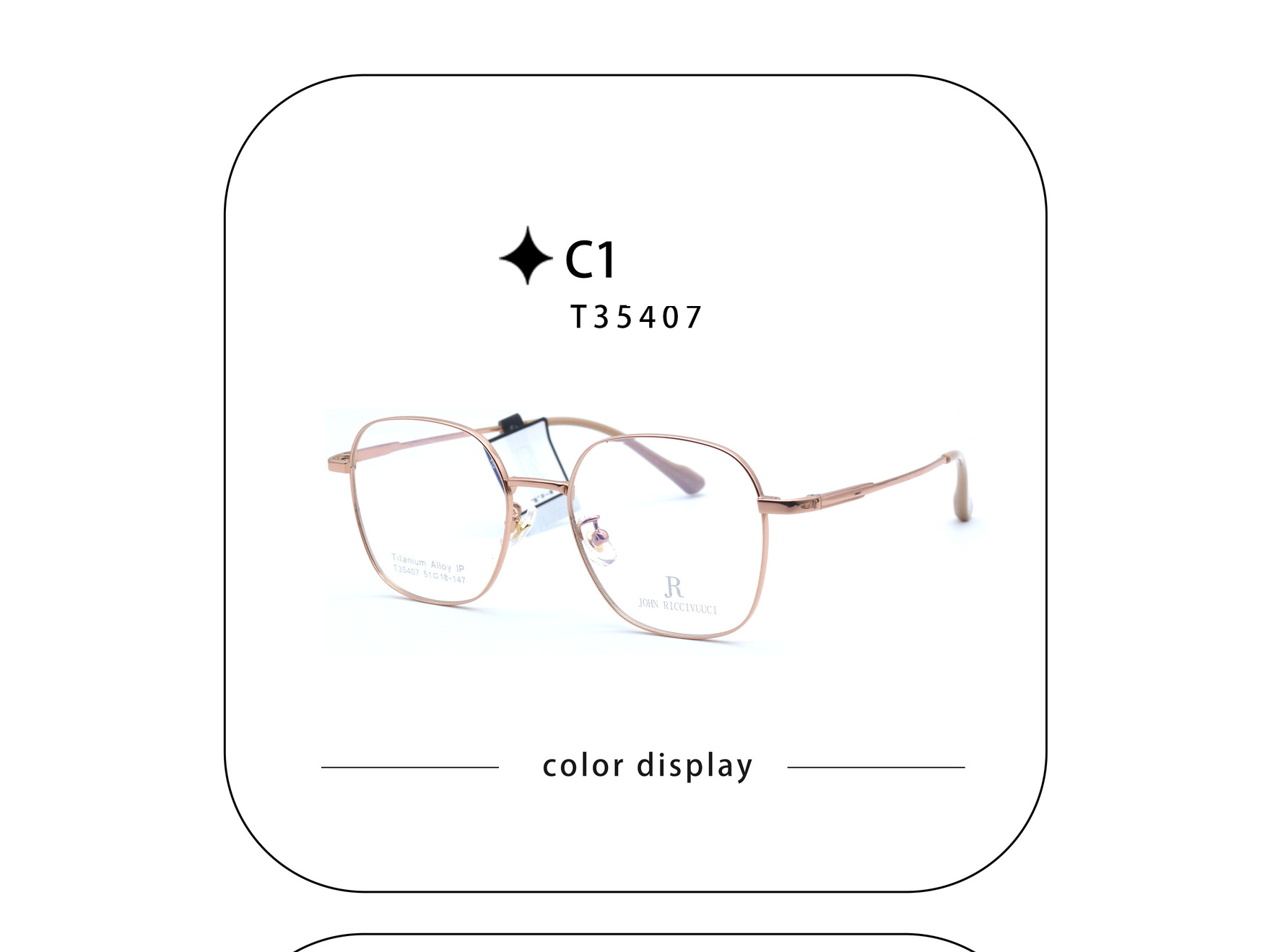 Gọng Kính Kim Loại Lớn JR35407