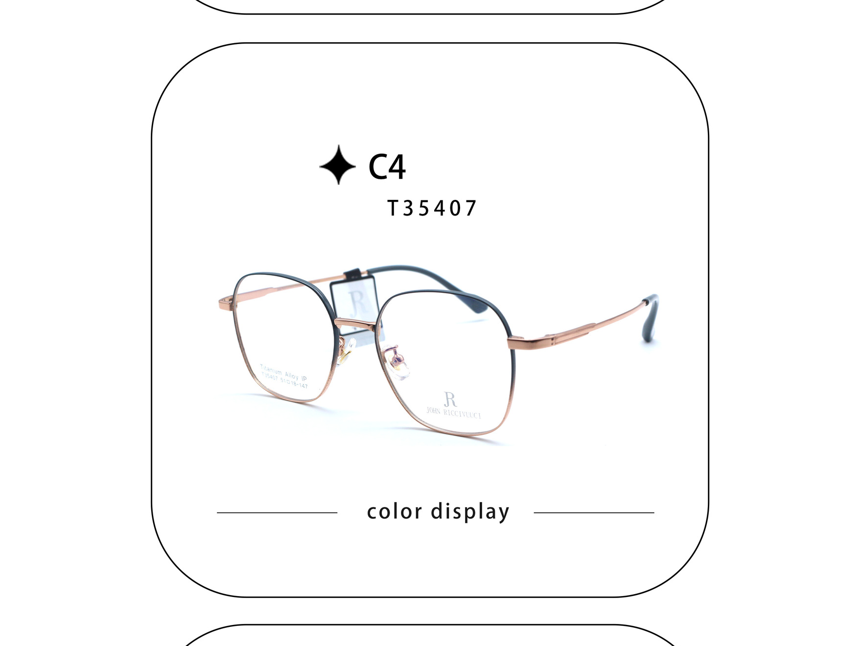 Gọng Kính Kim Loại Lớn JR35407