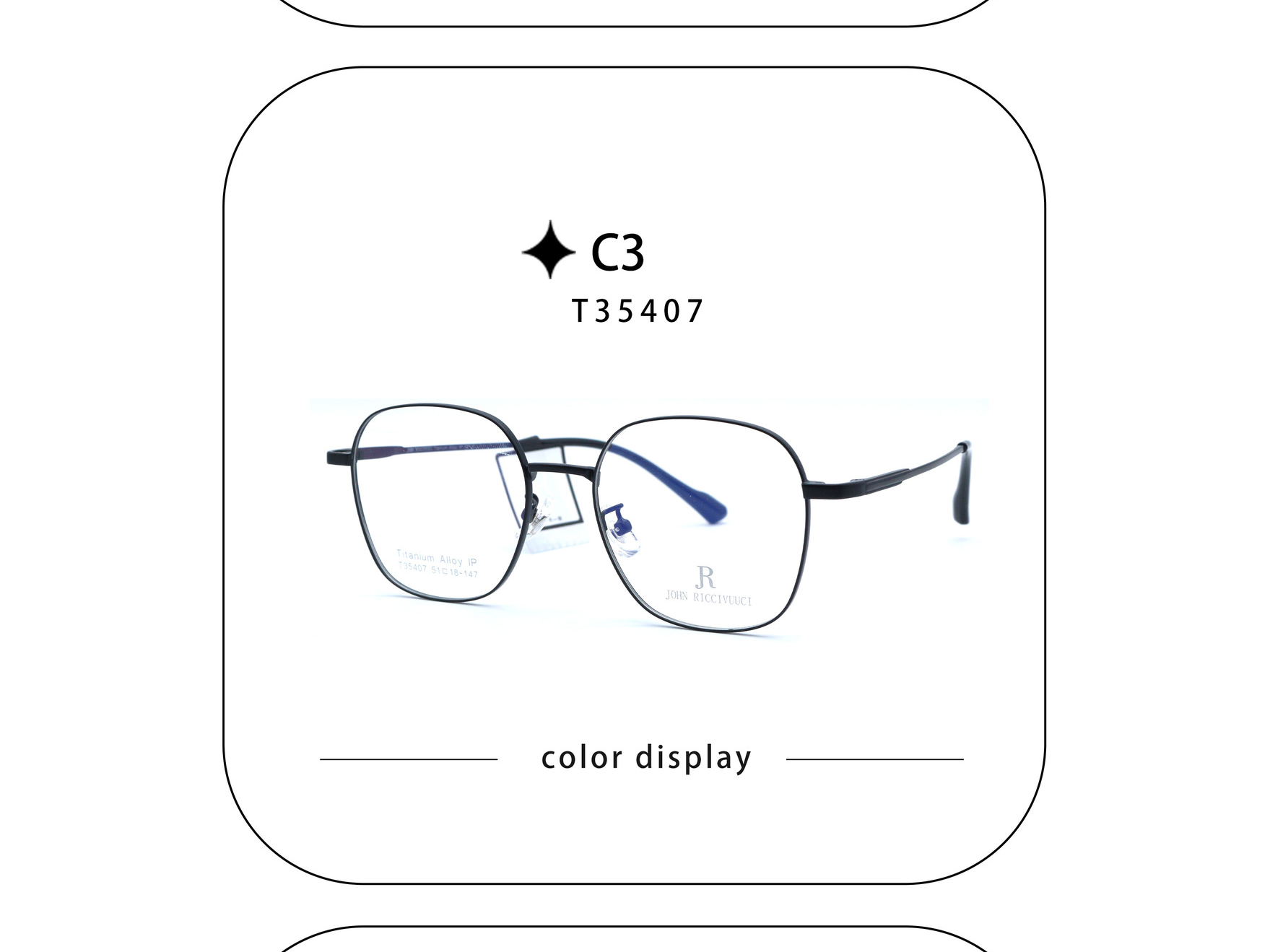 Gọng Kính Kim Loại Lớn JR35407