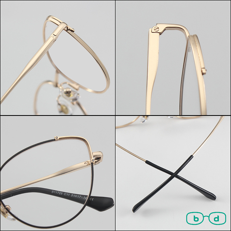 Gọng kính mắt mèo kim loại 11728 giá rẻ