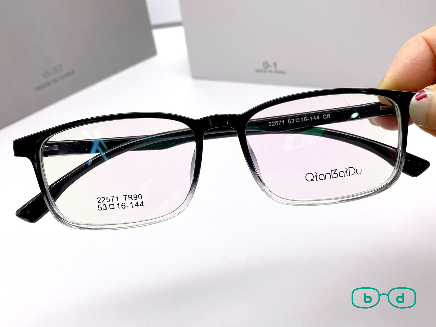 Gọng kính nhựa dẻo 22571 giá rẻ dáng vuông