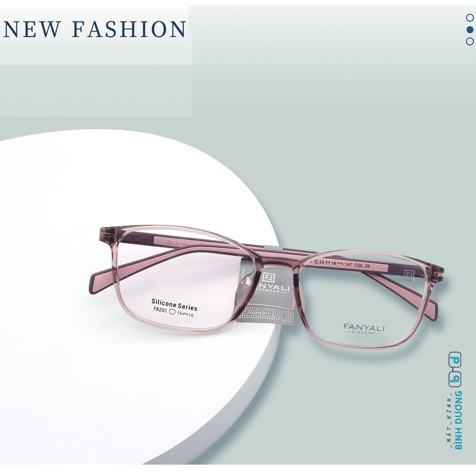 Gọng kính nhựa FANYALI F8201 silicone chống trơn trượt