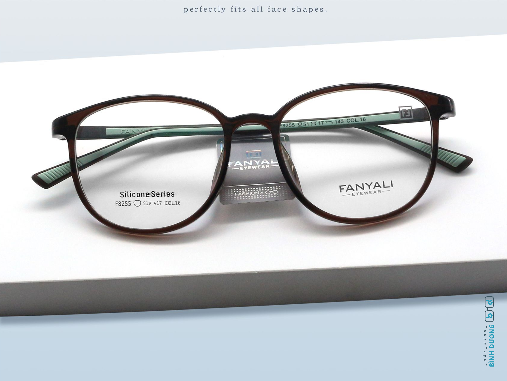 Gọng kính nhựa FANYALI F8255 silicone chống trơn trượt