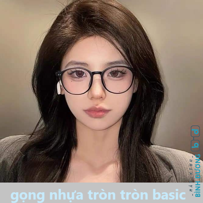 Gọng kính tròn lớn bd1001 nhựa chắc nhẹ