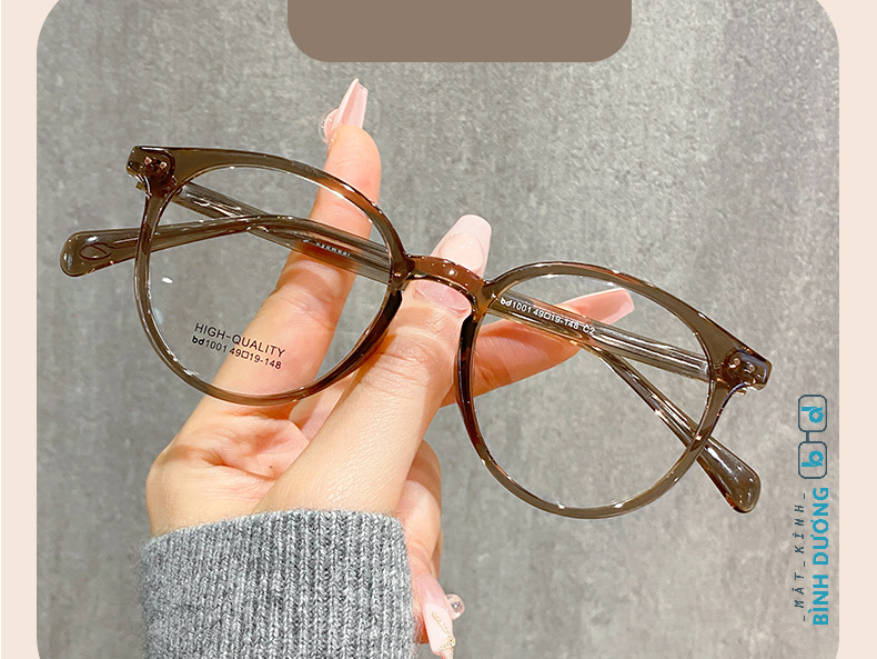Gọng kính tròn lớn bd1001 nhựa chắc nhẹ