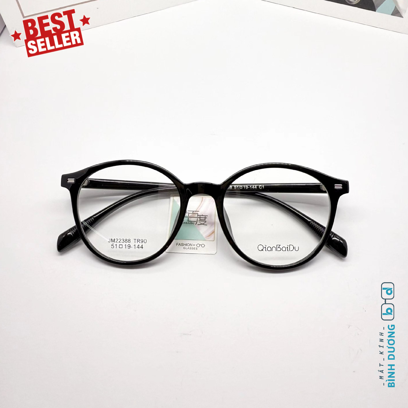 Gọng kính cận nhựa tròn JM22388 giá rẻ tại Mắt Kính Bình Dương
