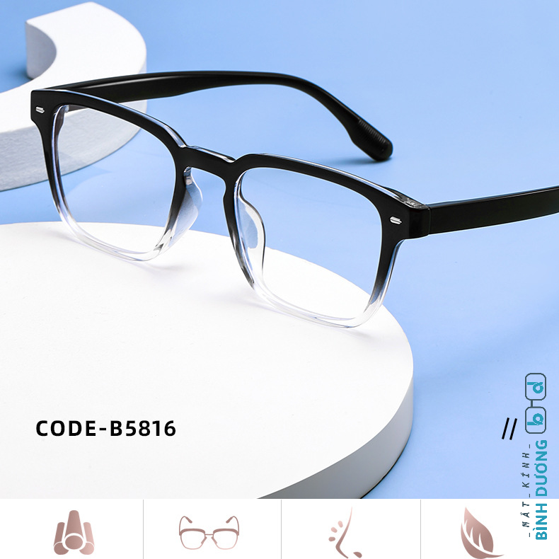 kính vuông size vừa, phong cách đơn giản dễ phối đồ