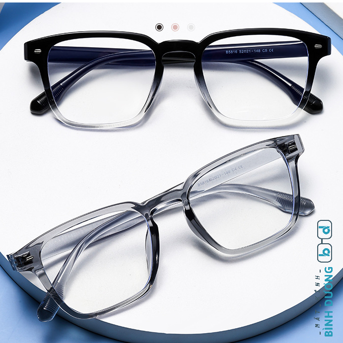 kính vuông size vừa, phong cách đơn giản dễ phối đồ