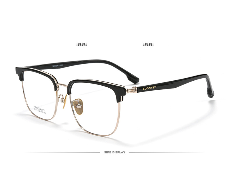 Gọng kính Titan 51010 nửa viền trendy mới