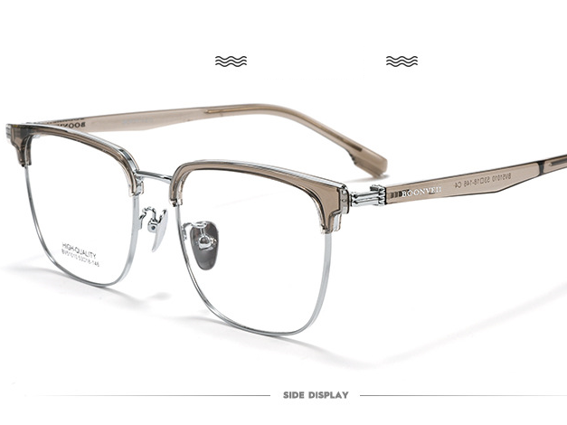 Gọng kính Titan 51010 nửa viền trendy mới