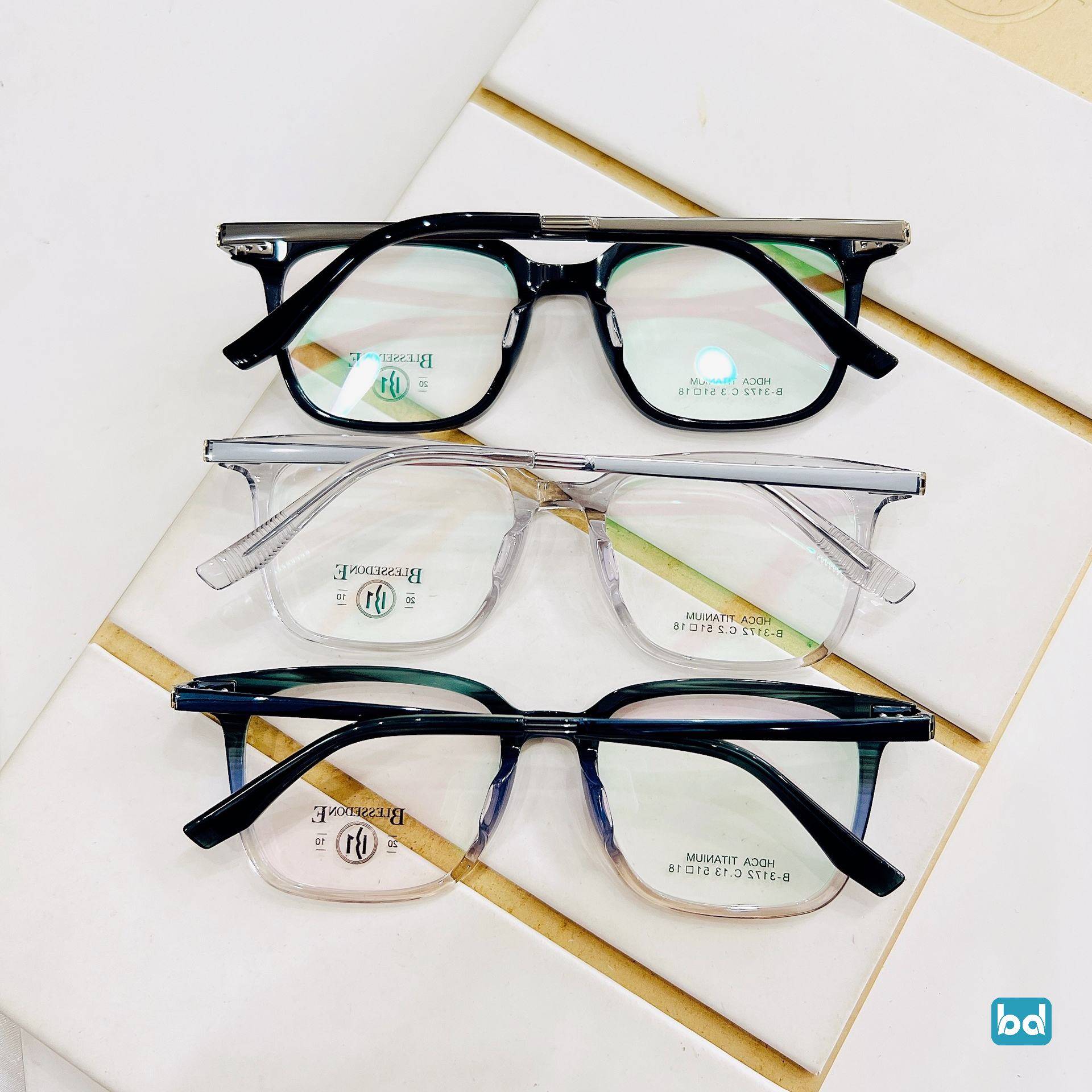 Gọng kính Titan B1 3172 nhựa HD cao cấp