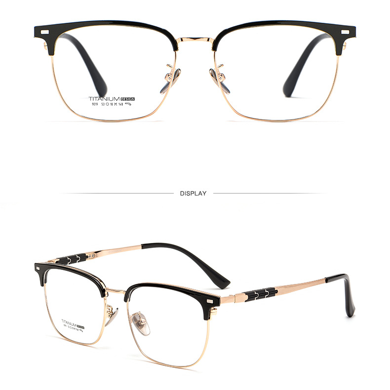 gọng kính titan 9019 nửa viền thời trang