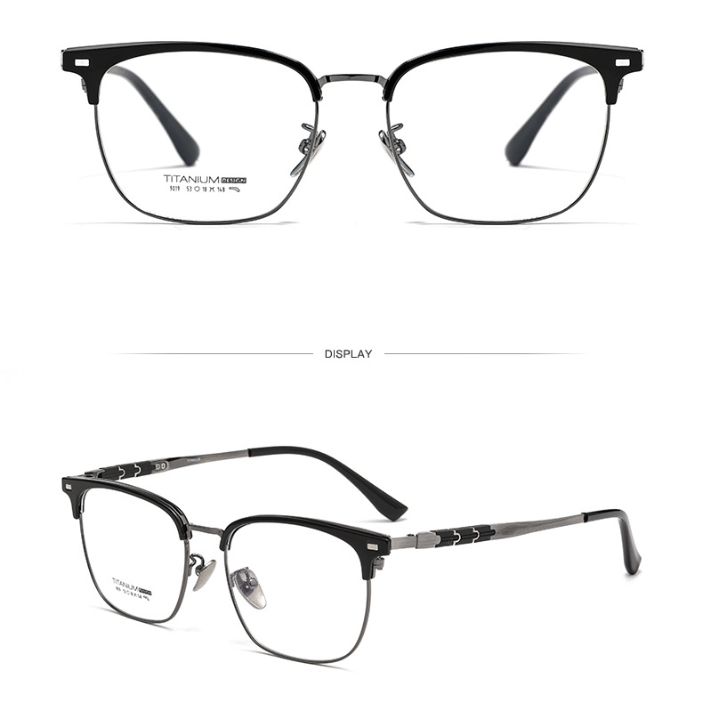 gọng kính titan 9019 nửa viền thời trang