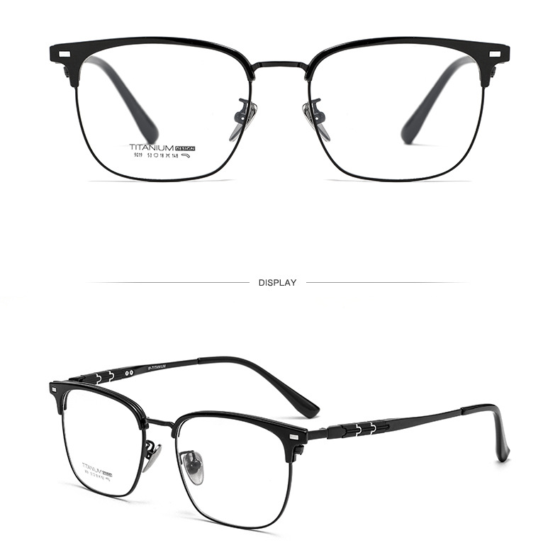 gọng kính titan 9019 nửa viền thời trang