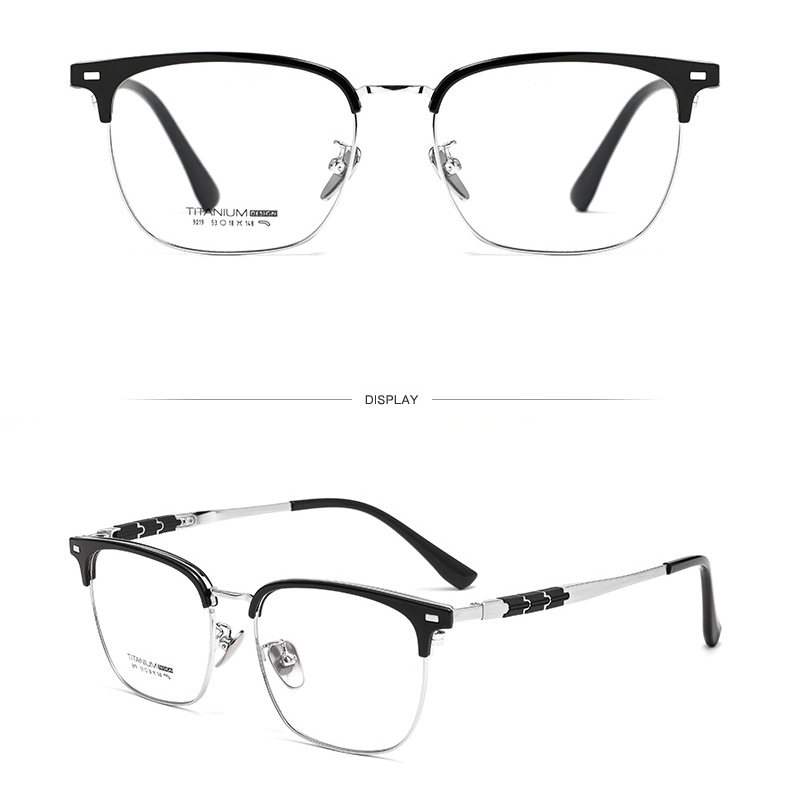 gọng kính titan 9019 nửa viền thời trang