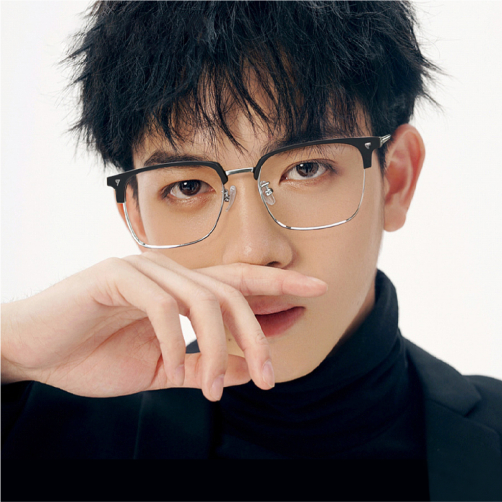 gọng kính titan 9019 nửa viền thời trang