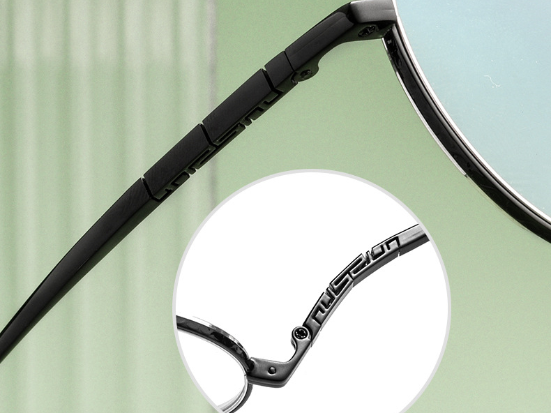 Gọng kính titan 95969 tròn tròn mảnh nhẹ mới