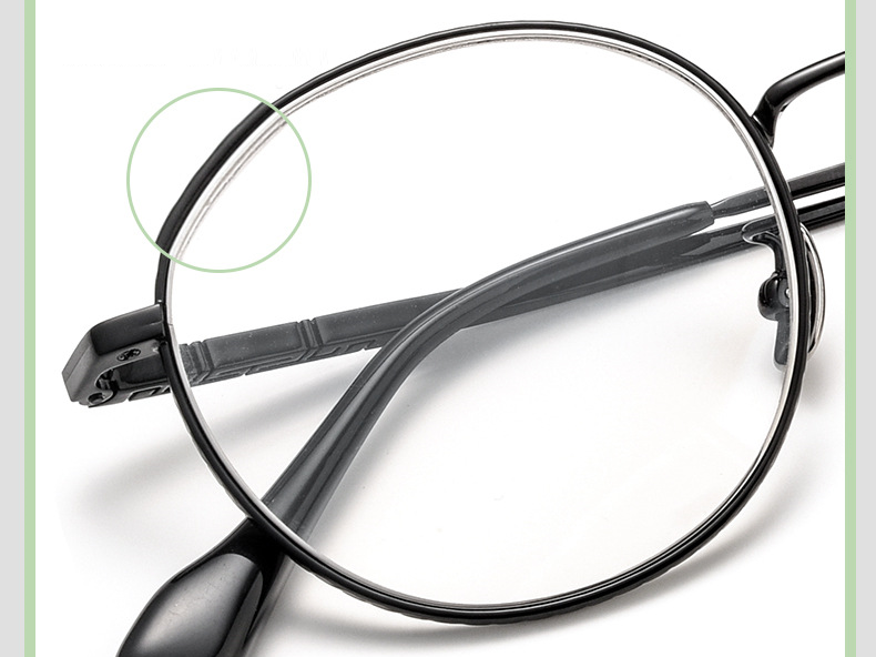 Gọng kính titan 95969 tròn tròn mảnh nhẹ mới