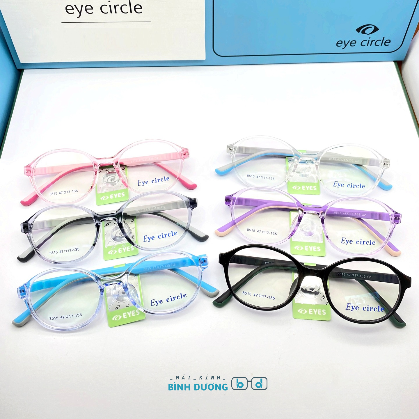 Gọng kính trẻ em dẻo 8515 Eye Circle