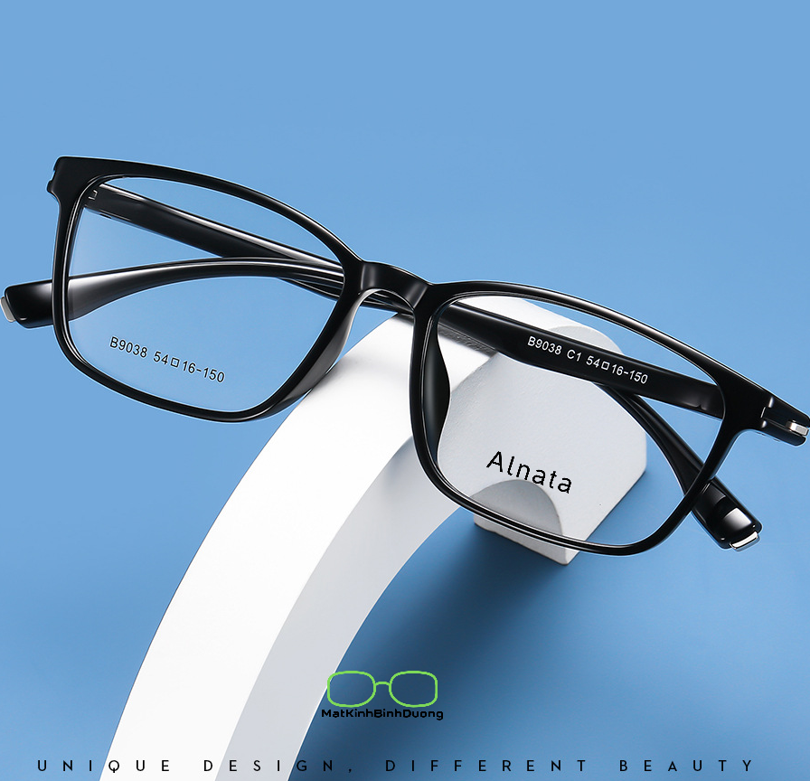 Gọng kính nhựa vuông Alnata B9038 cong ôm