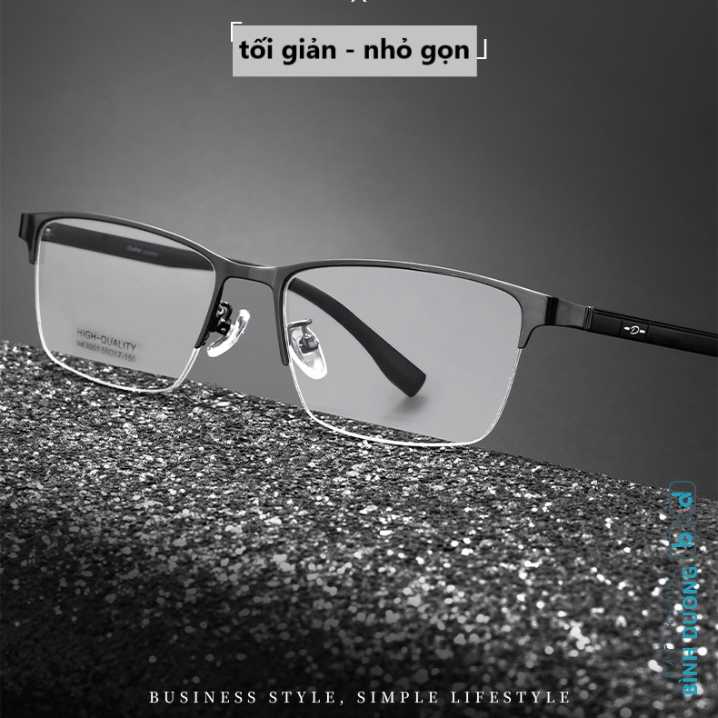 Gọng kính vuông nửa viền bd3001 đơn giản tinh tế