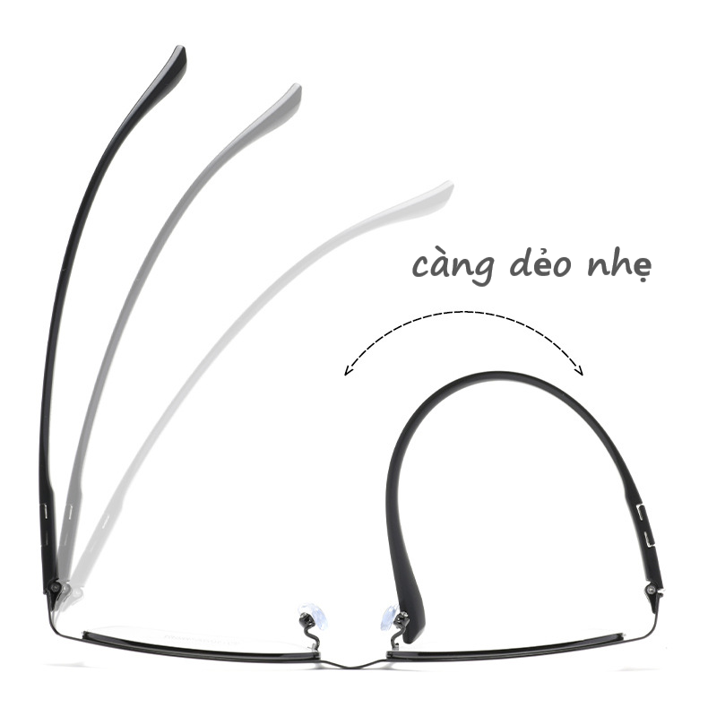 Gọng kính vuông nửa viền bd3001 đơn giản tinh tế