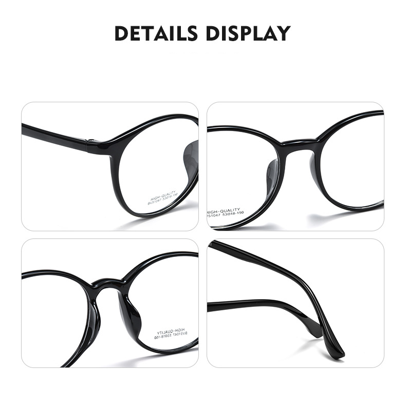 Gọng kính tròn 5147 nhựa dẻo thanh mảnh