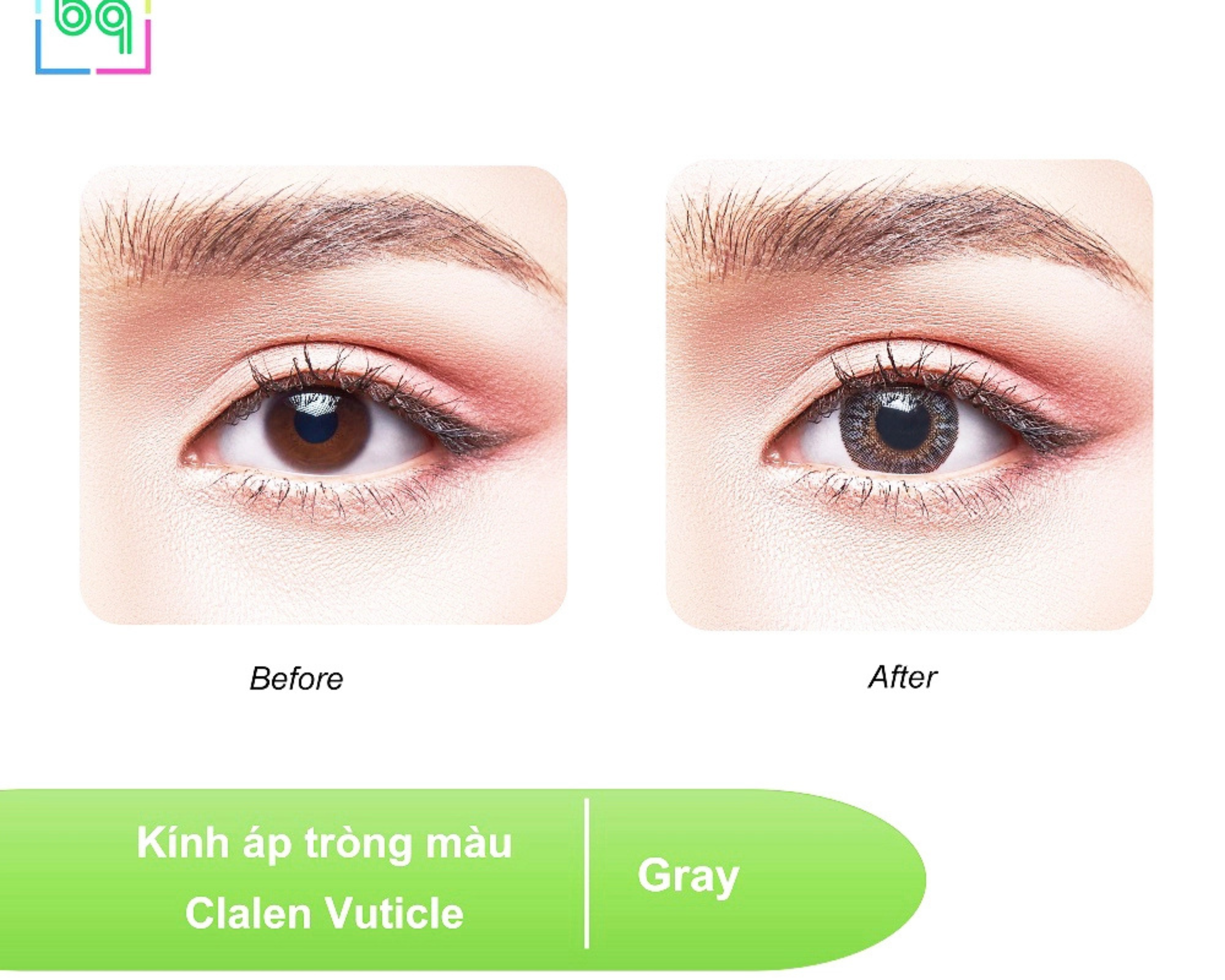 Kính áp tròng màu Khói Xám đậm Gray 3T (giá 1 cặp) của mắt kính bình dương