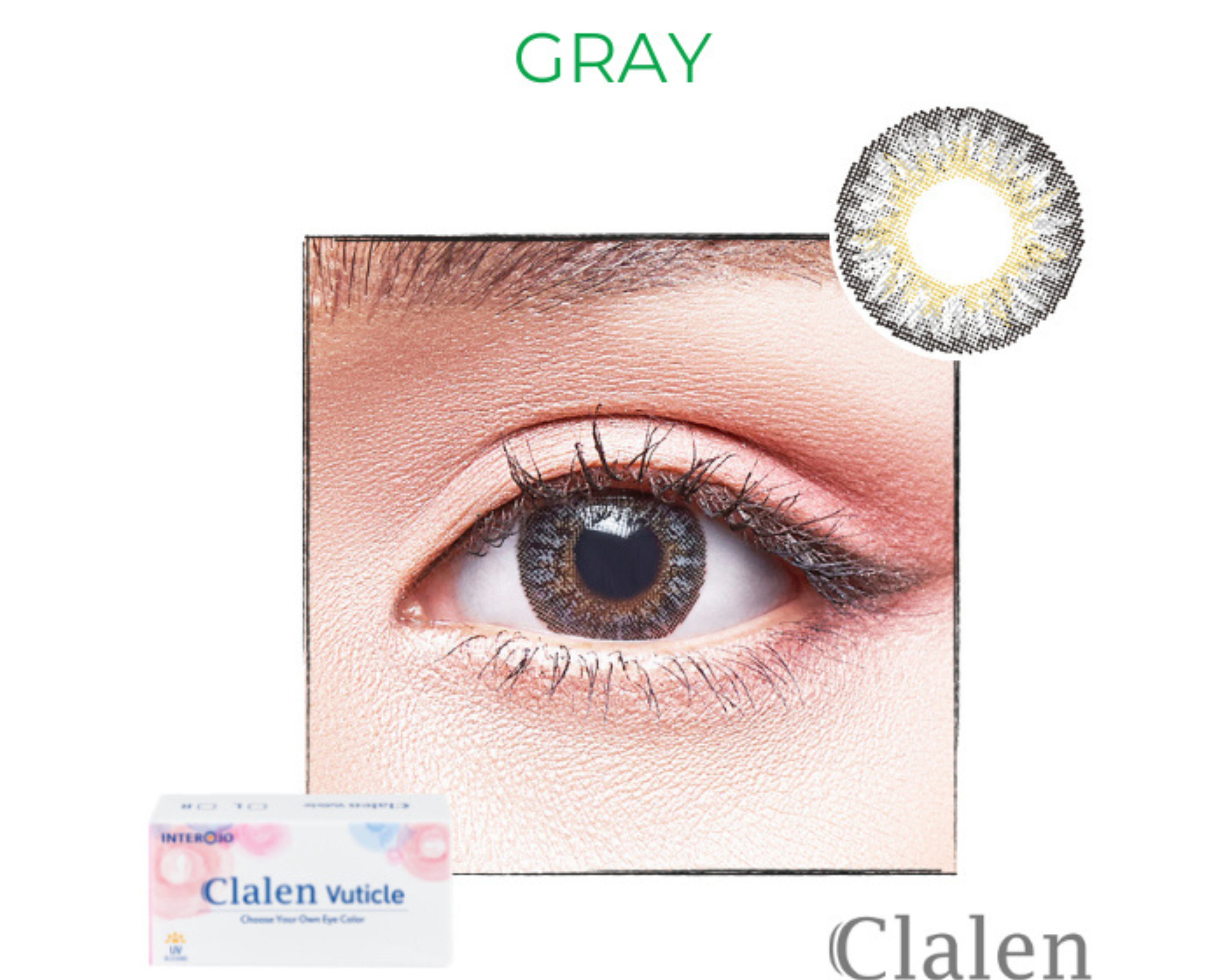 Kính áp tròng màu Khói Xám đậm Gray 3T (giá 1 cặp) của mắt kính bình dương