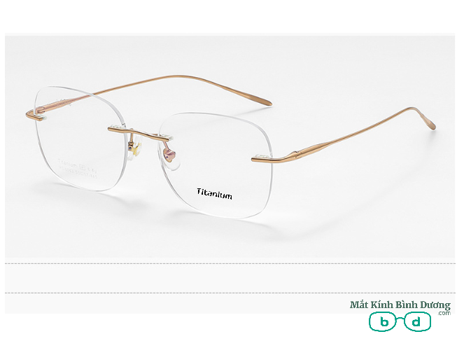 Gọng kính titan không viền PS6043 siêu bền nhẹ