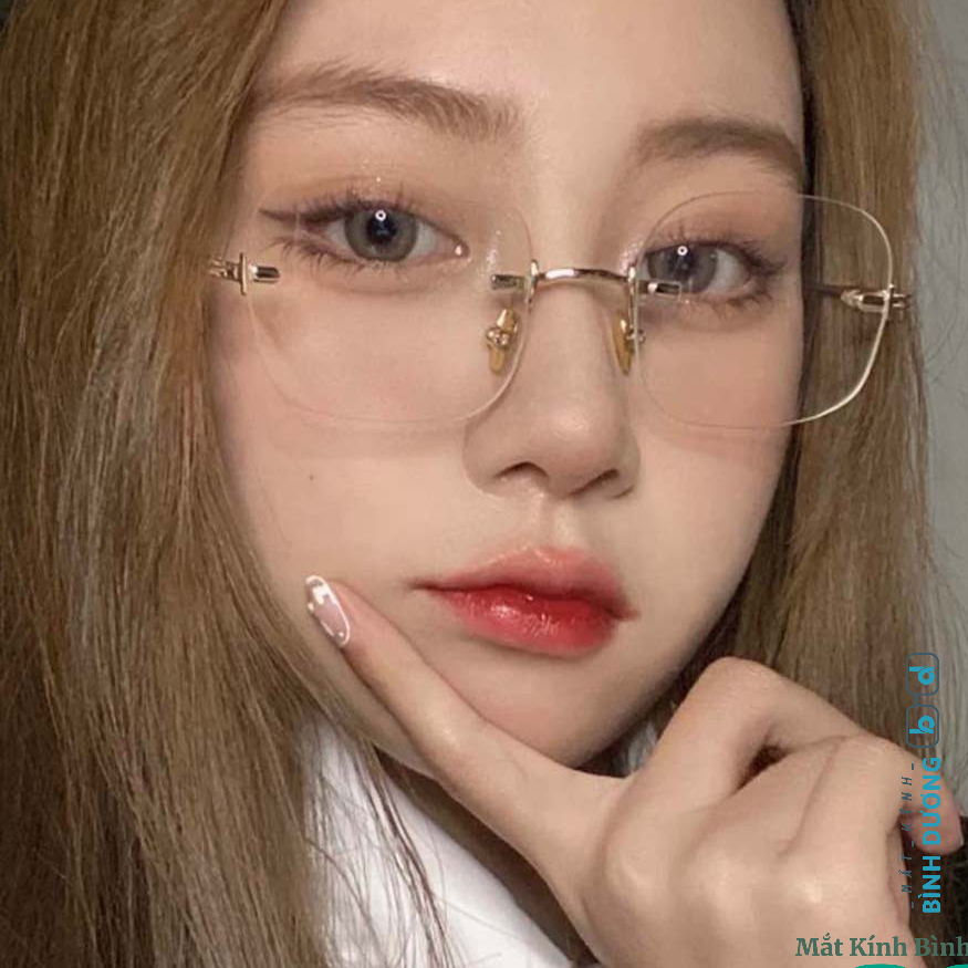 Gọng kính titan không viền PS6043 siêu bền nhẹ