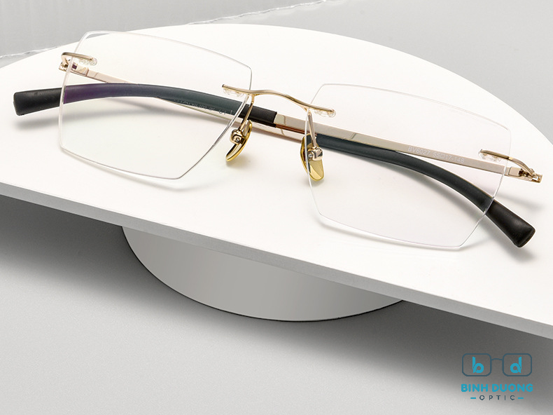 Gọng kính Titanium không viền BV6027 siêu nhẹ
